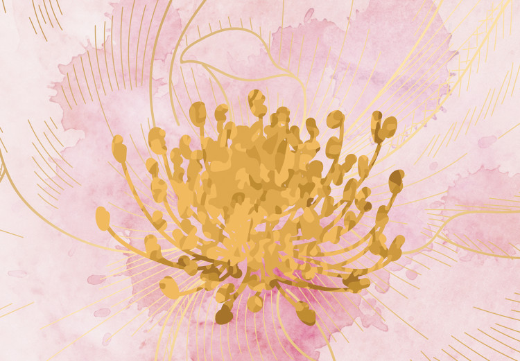 Canvas Print Flowering - Abstraction with flowers on a pink background 135450 additionalImage 5