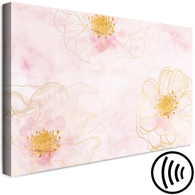 Canvas Print Flowering - Abstraction with flowers on a pink background 135450 additionalImage 6