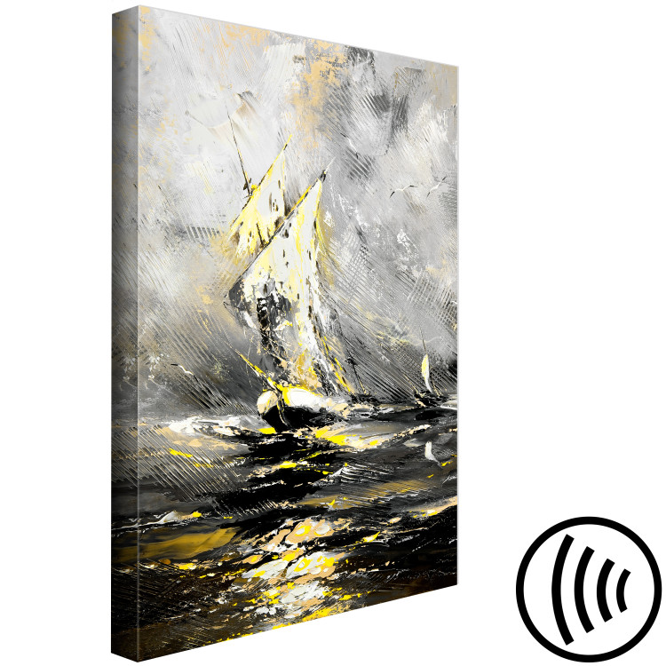 Canvas Print Ship in the Storm (1-piece) Vertical - ship landscape amid waves 135950 additionalImage 6