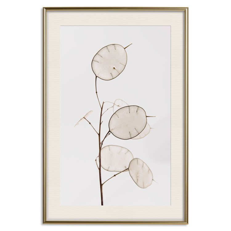 Poster Sunny Direction - a simple composition with bright foliage on a white background 136050 additionalImage 2