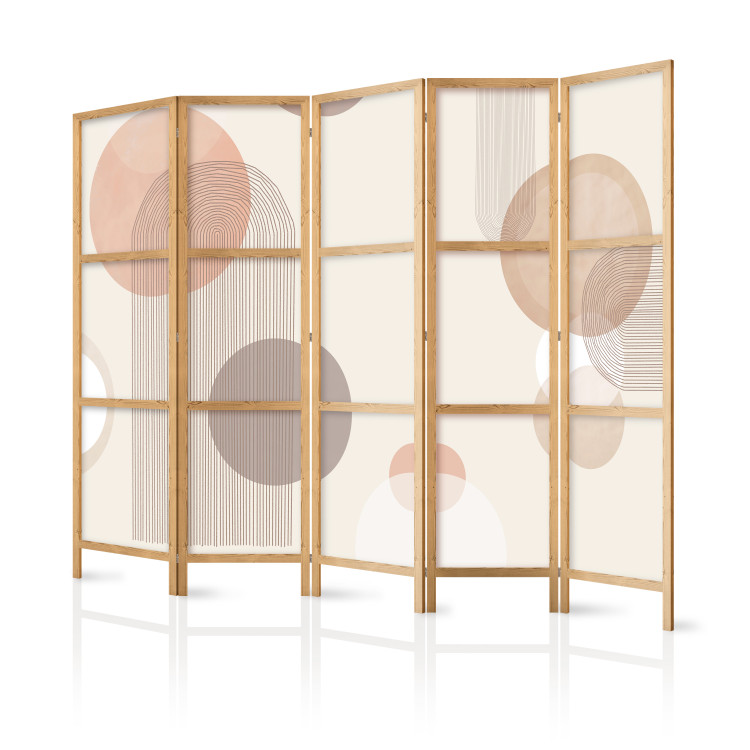 Room Divider Fountain II (5-piece) - Abstraction in boho geometric figures 136550 additionalImage 5