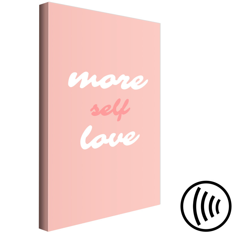 Canvas More Self Love (1-piece) Vertical - pink background with love texts 138850 additionalImage 6
