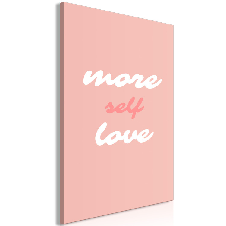 Canvas More Self Love (1-piece) Vertical - pink background with love texts 138850 additionalImage 2