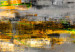 Canvas Yellow Glow (1-piece) Narrow - warm abstraction on a gray background 143550 additionalThumb 4