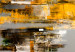 Canvas Yellow Glow (1-piece) Narrow - warm abstraction on a gray background 143550 additionalThumb 5