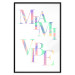 Poster Miami Vibe - Holographic Lettering in Pastel-Rainbow Colors 144350 additionalThumb 18