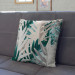 Decorative Microfiber Pillow Philodendron xanadu - a white and turquoise pattern with exotic leaves cushions 146850 additionalThumb 6