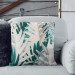 Decorative Microfiber Pillow Philodendron xanadu - a white and turquoise pattern with exotic leaves cushions 146850 additionalThumb 7
