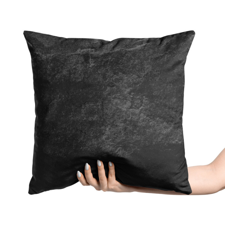 Decorative Velor Pillow Black gold - a pattern imitating the surface of a flagstone 147050 additionalImage 2