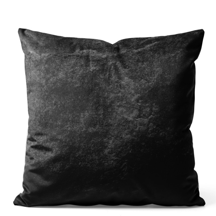 Decorative Velor Pillow Black gold - a pattern imitating the surface of a flagstone 147050
