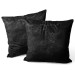 Decorative Velor Pillow Black gold - a pattern imitating the surface of a flagstone 147050 additionalThumb 3
