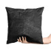 Decorative Velor Pillow Black gold - a pattern imitating the surface of a flagstone 147050 additionalThumb 2