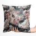 Decorative Velor Pillow Courtyard beauty - ferns, roses and exotic birds on a beige background 147150 additionalThumb 2