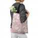 Shopping Bag Spring charm - vintage-style rose and magnolia on dark pink background 147550 additionalThumb 3