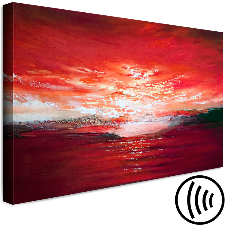 Canvas Art Print Sunset Over the Sea - Abstract Landscape Painted With Paints 147650 additionalImage 6