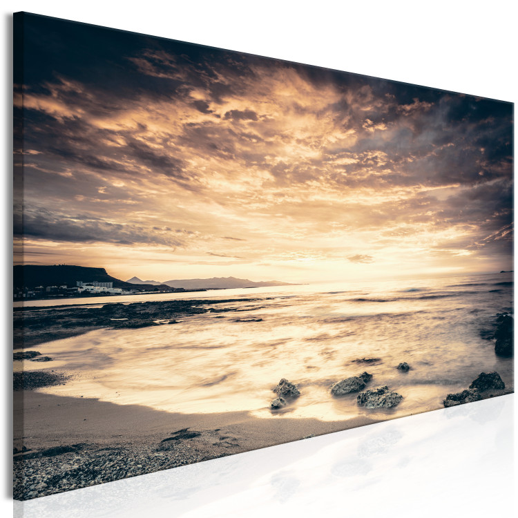 Large canvas print Beach in Crete - Yellow III [Large Format] 149050 additionalImage 2