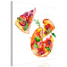 Canvas Pizza in Pieces - Hand-Painted Motif of Italian Cuisine 149850 additionalThumb 2