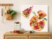 Canvas Pizza in Pieces - Hand-Painted Motif of Italian Cuisine 149850 additionalThumb 3