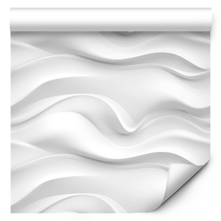 Wallpaper Wavy Pattern - White Spatial Repeating Waves 150050 additionalImage 6