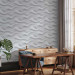 Wallpaper Wavy Pattern - White Spatial Repeating Waves 150050 additionalThumb 5
