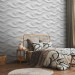 Wallpaper Wavy Pattern - White Spatial Repeating Waves 150050 additionalThumb 4