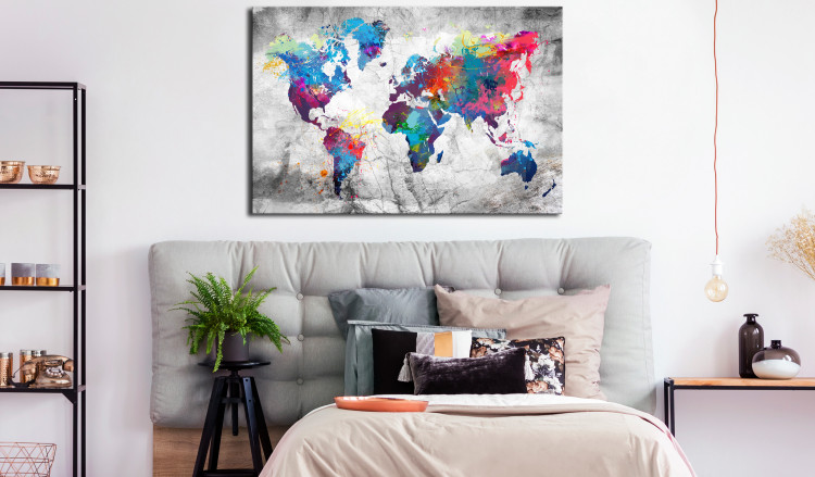 Large canvas print Maps: Grey Style [Large Format] 150650 additionalImage 5