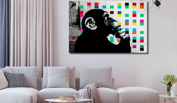Large canvas print Pensive Chimpanzee [Large Format] 150750 additionalImage 5