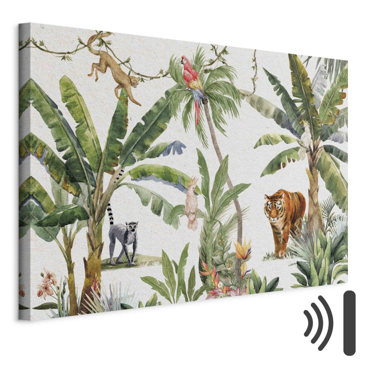 Canvas Exotic Landscape - Jungle With Animals and Exotic Birds 151250 additionalImage 8