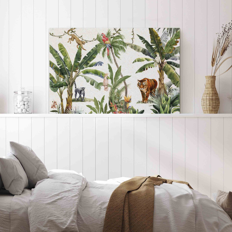 Canvas Exotic Landscape - Jungle With Animals and Exotic Birds 151250 additionalImage 5