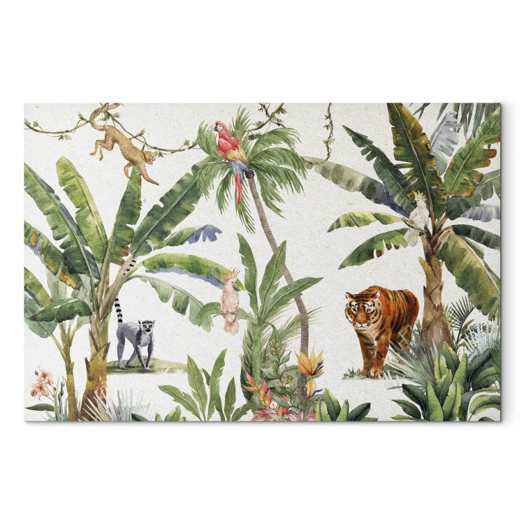 Canvas Exotic Landscape - Jungle With Animals and Exotic Birds 151250 additionalImage 7