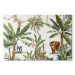 Canvas Exotic Landscape - Jungle With Animals and Exotic Birds 151250