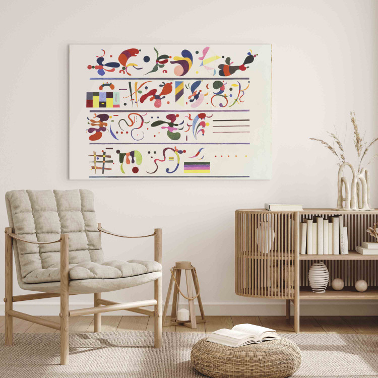 Large canvas print Kandinsky’s Succession - Colorful Signs and Symbols on a White Background [Large Format] 151650 additionalImage 4