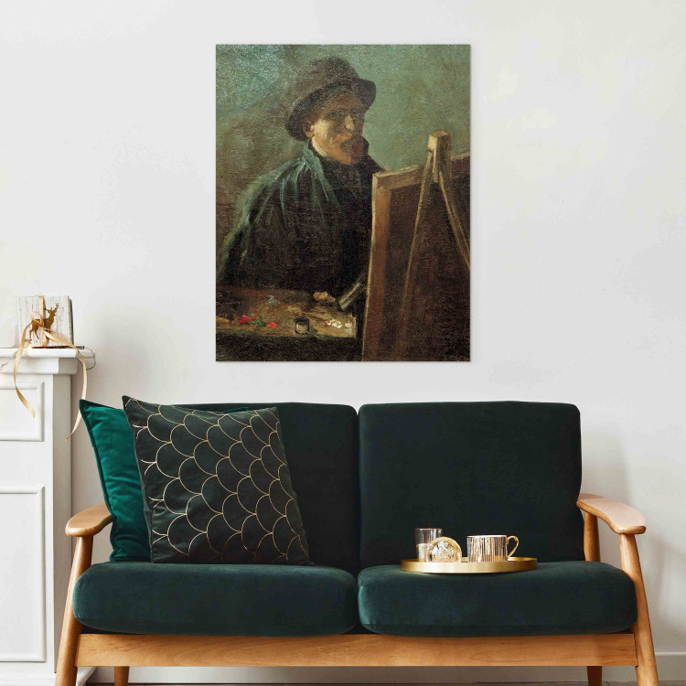 Reproduction Painting Self-Portrait with Dark Felt Hat at the Easel 154450 additionalImage 3