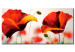 Canvas Poppies in a Flower Meadow (1-piece) - close-up of red 3D flowers 47150