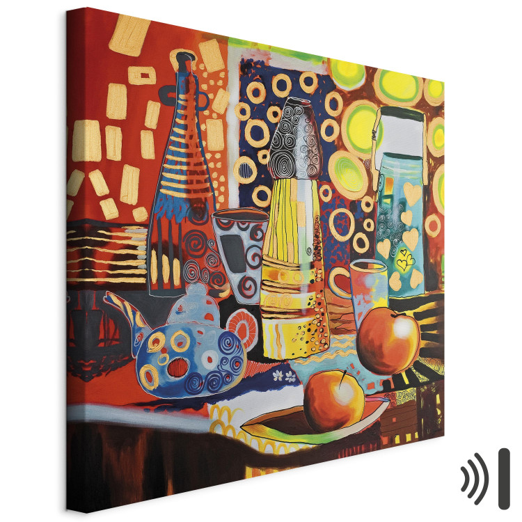 Canvas Art Print Power of Colour (1-piece) - Still life with colourful vessels 48450 additionalImage 8