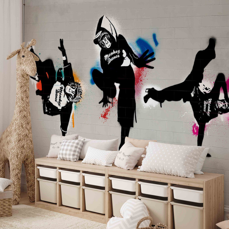 Wall Mural Monkey dance - street art 60550 additionalImage 6