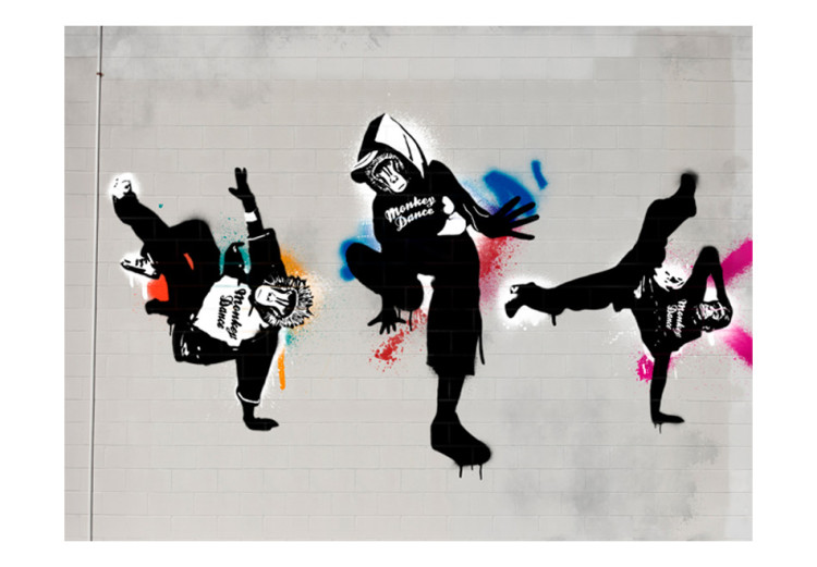 Wall Mural Monkey dance - street art 60550 additionalImage 1
