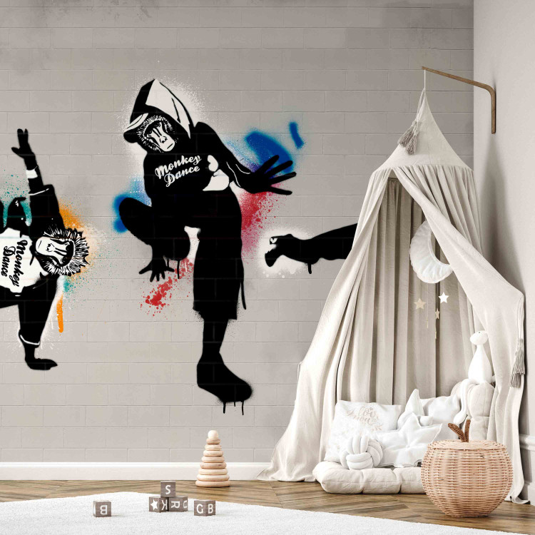 Wall Mural Monkey dance - street art 60550 additionalImage 4