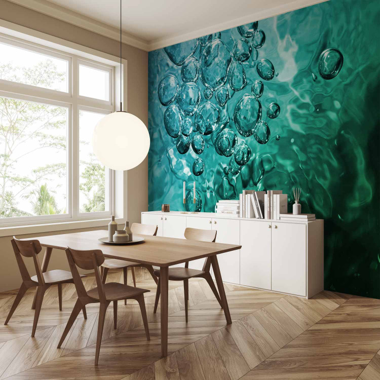 Wall Mural Sea Water - Turquoise seascape with bubbles for the room 61050 additionalImage 4