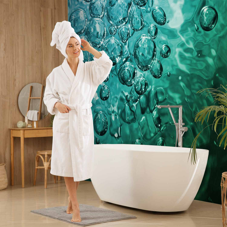Wall Mural Sea Water - Turquoise seascape with bubbles for the room 61050 additionalImage 8