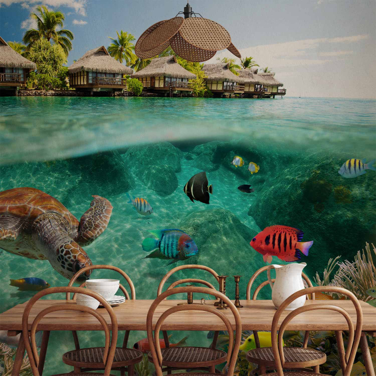 Wall Mural Paradise Maldives - Seascape on a reef with fish and turtles 61250 additionalImage 6