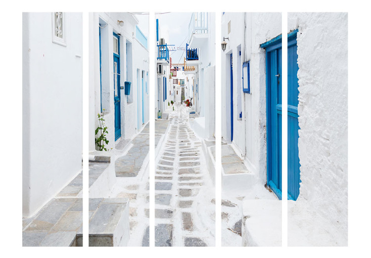 Room Divider Greek Island Dreams II - street with white architecture of a Greek town 95250 additionalImage 3