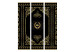 Room Divider Grace of the Night - golden ornamental patterns on black background in retro motif 95450 additionalThumb 3