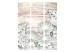 Room Separator Alabaster Grove - stone floral motif on a wooden textured background 95550 additionalThumb 3