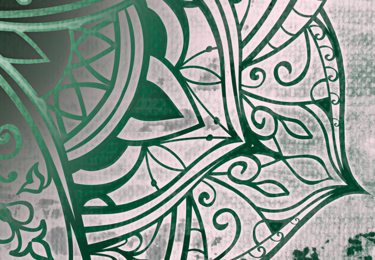 Canvas Mandala: Emerald Treasure - Oriental Green Pattern in Zen Motif 97550 additionalImage 4
