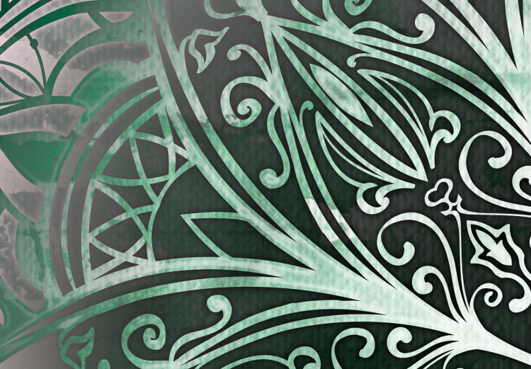 Canvas Mandala: Emerald Treasure - Oriental Green Pattern in Zen Motif 97550 additionalImage 5