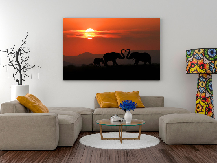 Canvas Elephants in Love (1 Part) Wide 108160 additionalImage 3
