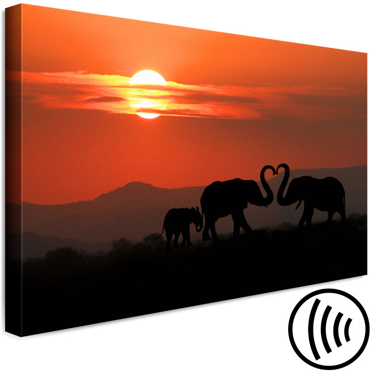 Canvas Elephants in Love (1 Part) Wide 108160 additionalImage 6