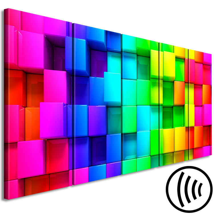 Canvas Art Print Colourful Cubes (5 Parts) Narrow 113760 additionalImage 6