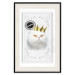 Poster King Cat - Playful composition with a white cat and English text 114360 additionalThumb 18